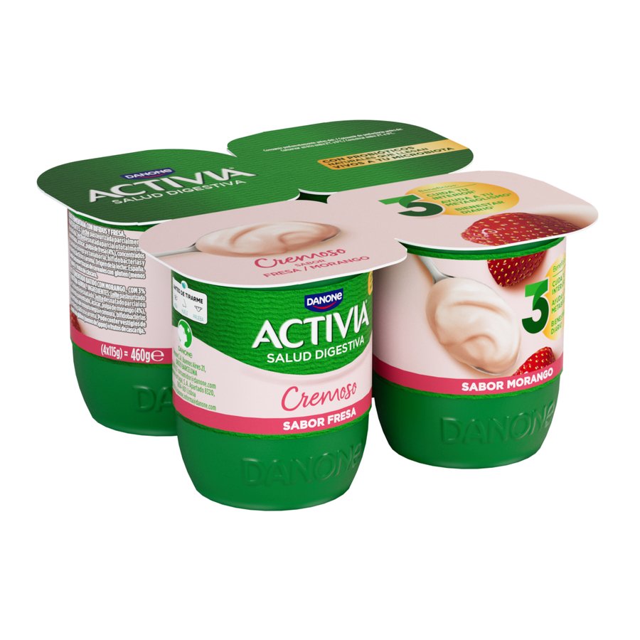 Bifidus ACTIVIA DANONE Cremoso fresa 4x115 g
