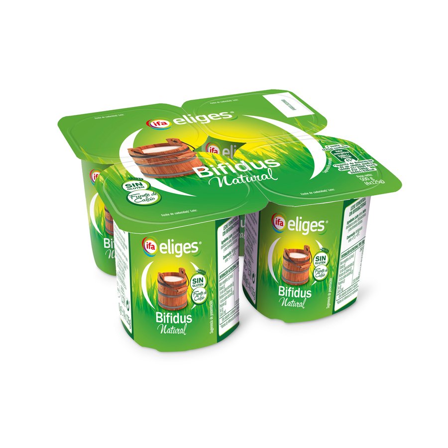 L.F. bífidus natural IFA ELIGES pack 4X125 g