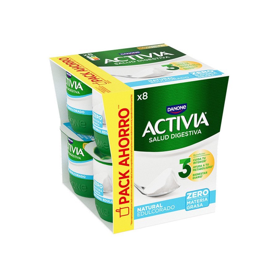 Bífidus ACTIVIA DANONE natural edulcorado 0% 8X120 g