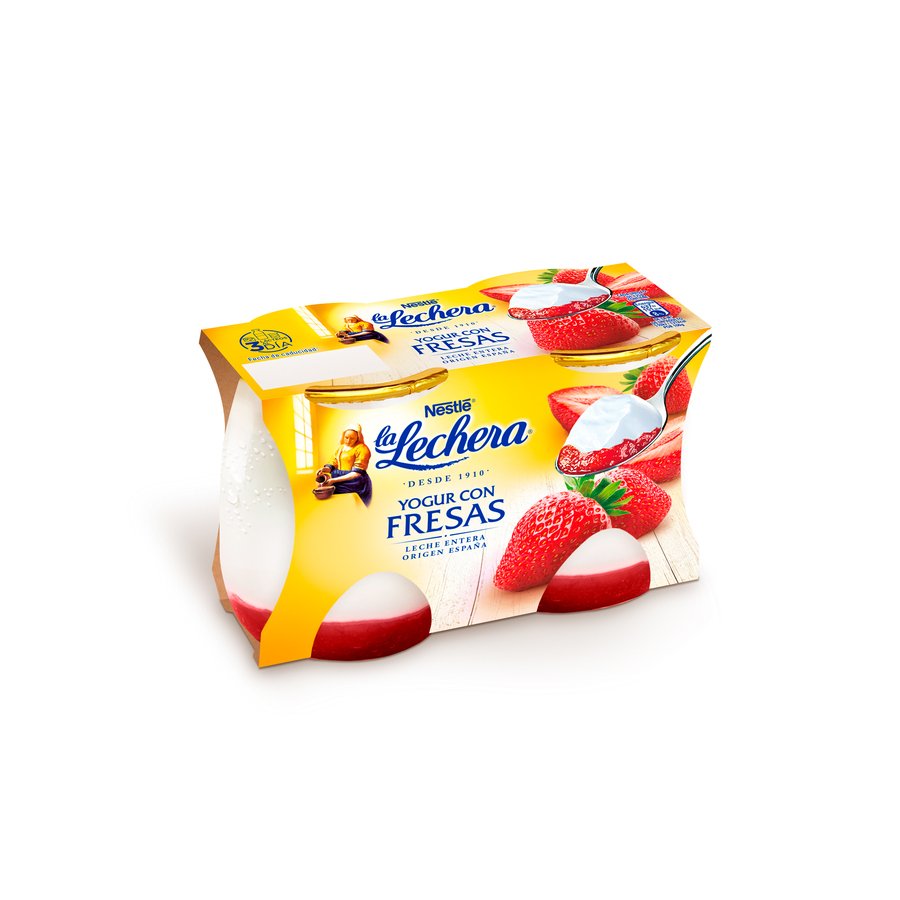 Yogur LA LECHERA con fresa pack 2x125 g