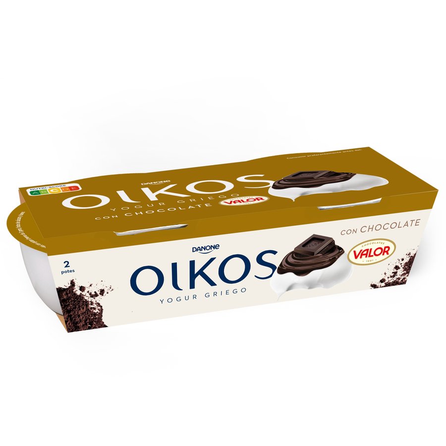 Yogur OIKOS DANONE con chocolate valor 2x110 g