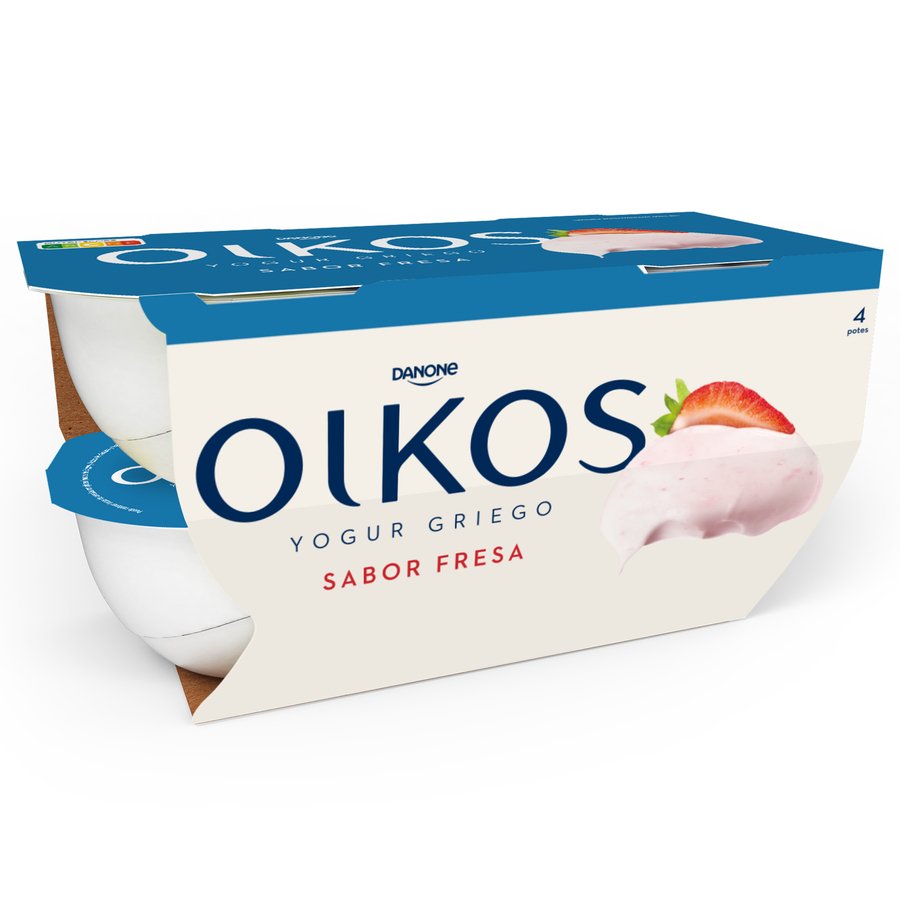 Yogur OIKOS DANONE sabor fresa 4x110 g