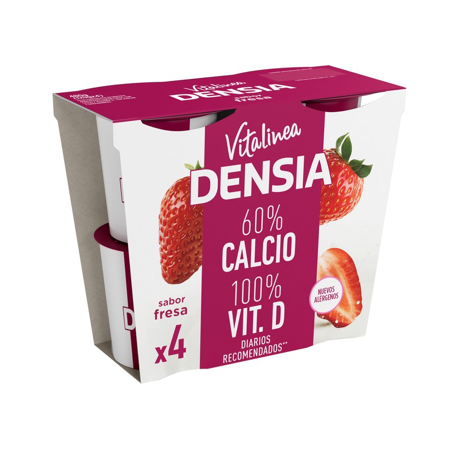 Leche fermentada DENSIA DANONE fresa 0% 4x120 g