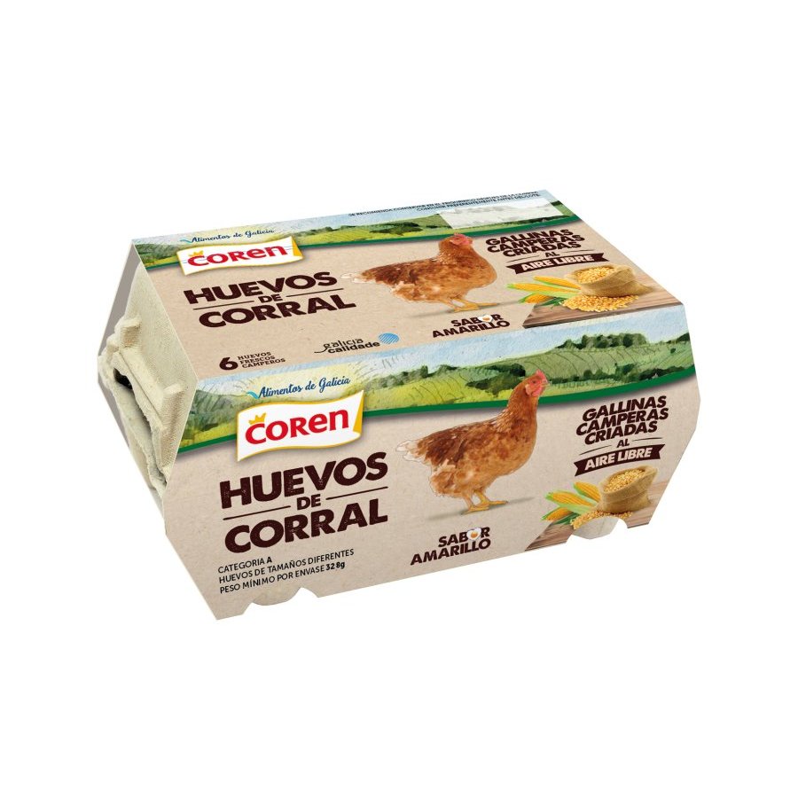 Huevos camperos COREN M (53-63 g) 6 unidades  (LIBRES DE JAULA)