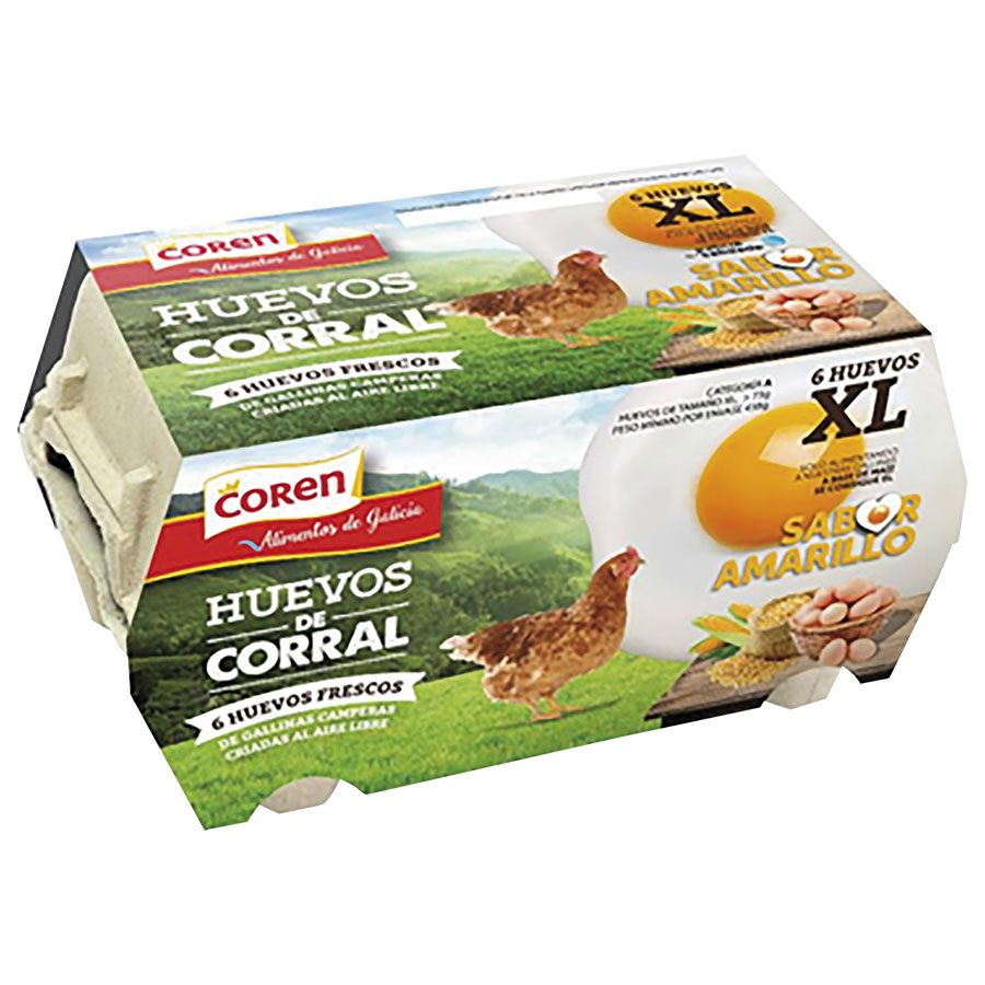 Huevos camperos COREN XL 6 unidades  (LIBRES DE JAULA)