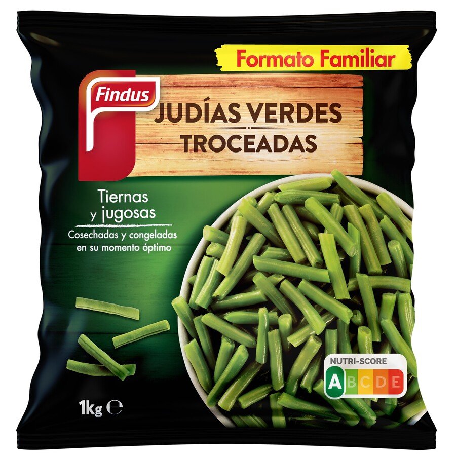Judías verdes redondas troceadas FINDUS bolsa 1 kg pn