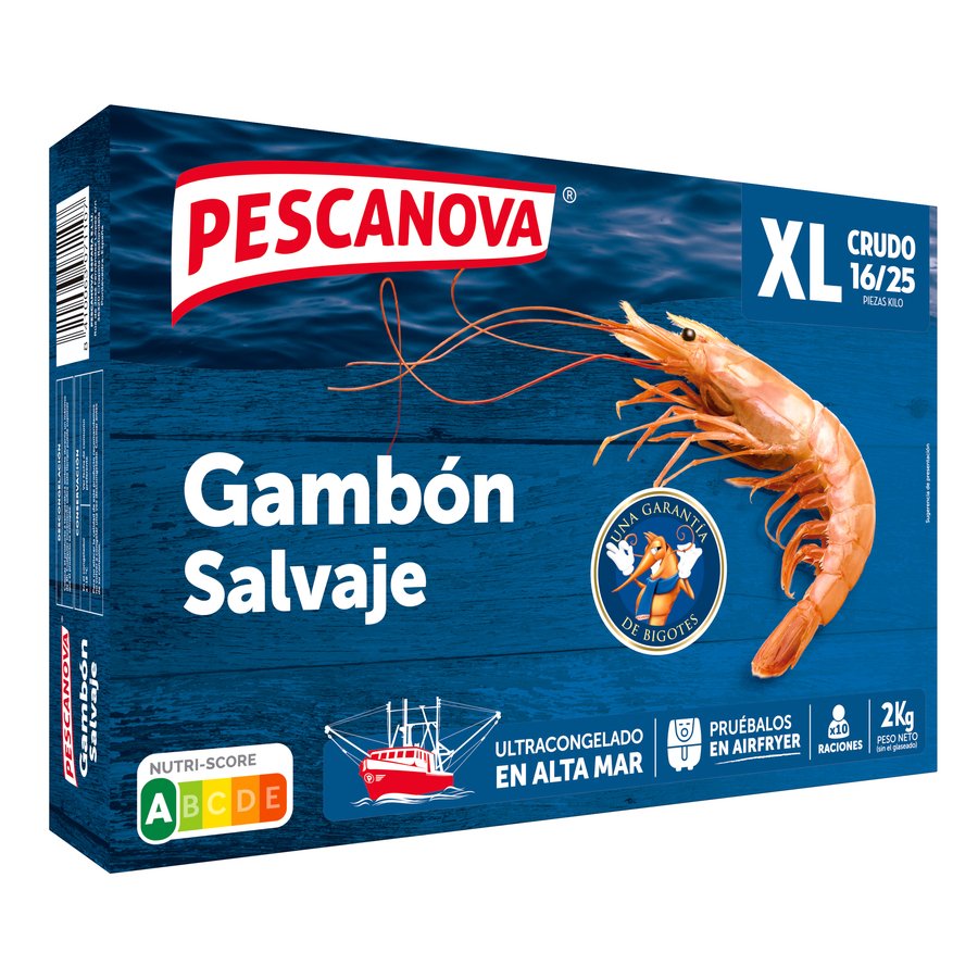 Gambón congelado PESCANOVA 16/25 estuche 2 kg