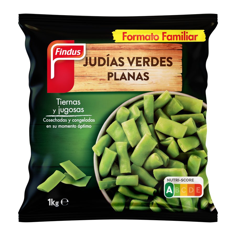 Judías verdes planas congeladas FINDUS 1 kg pn