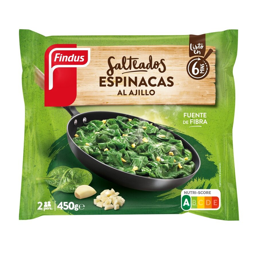 Espinacas al ajillo salto FINDUS 450 g