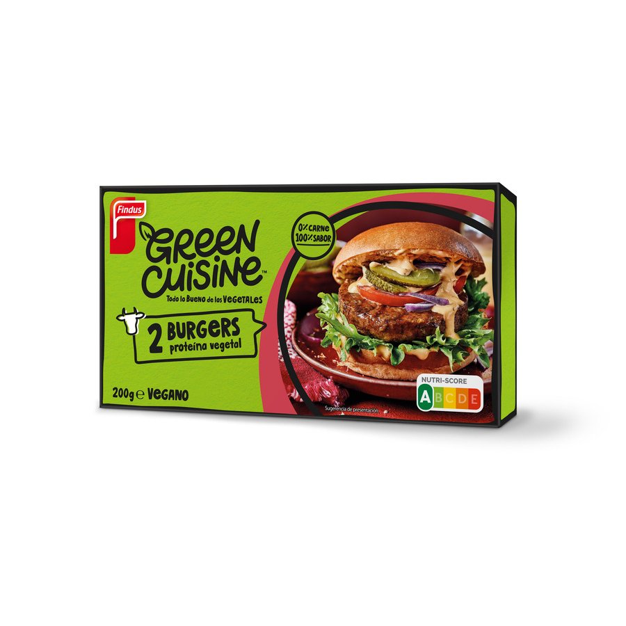 Burger GREEN CUISINE congelada 0% carne 200 g