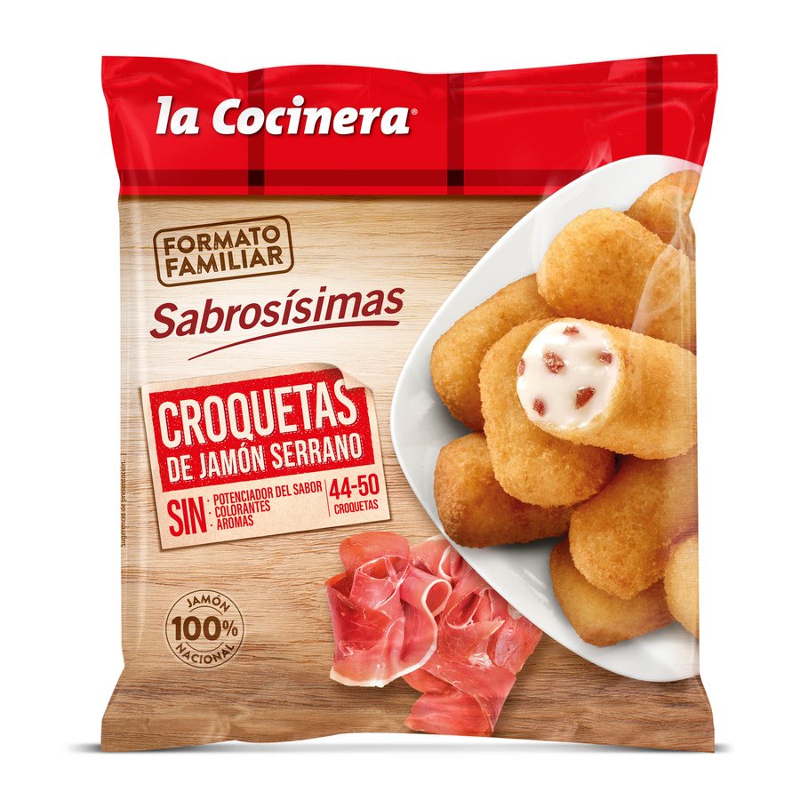 Croquetas jamón congeladas LA COCINERA  800 g