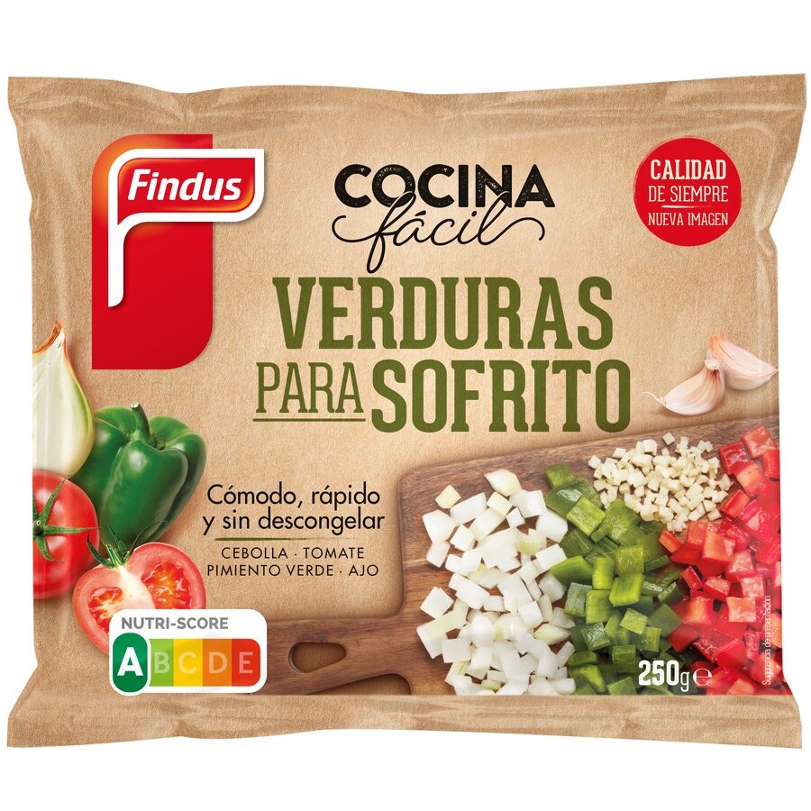 Verduras para sofrito congeladas FINDUS 250 g