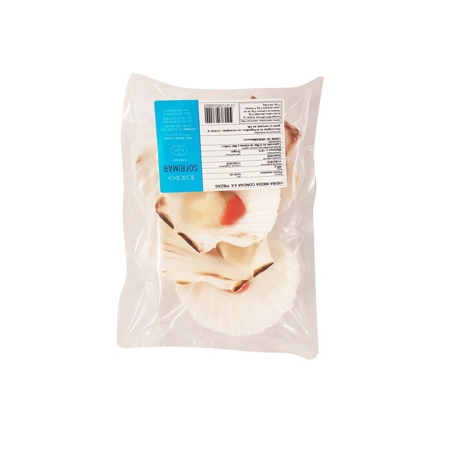 Vieira congelada 1/2 concha SOFRIMAR 4/5 unidades 400 g pn