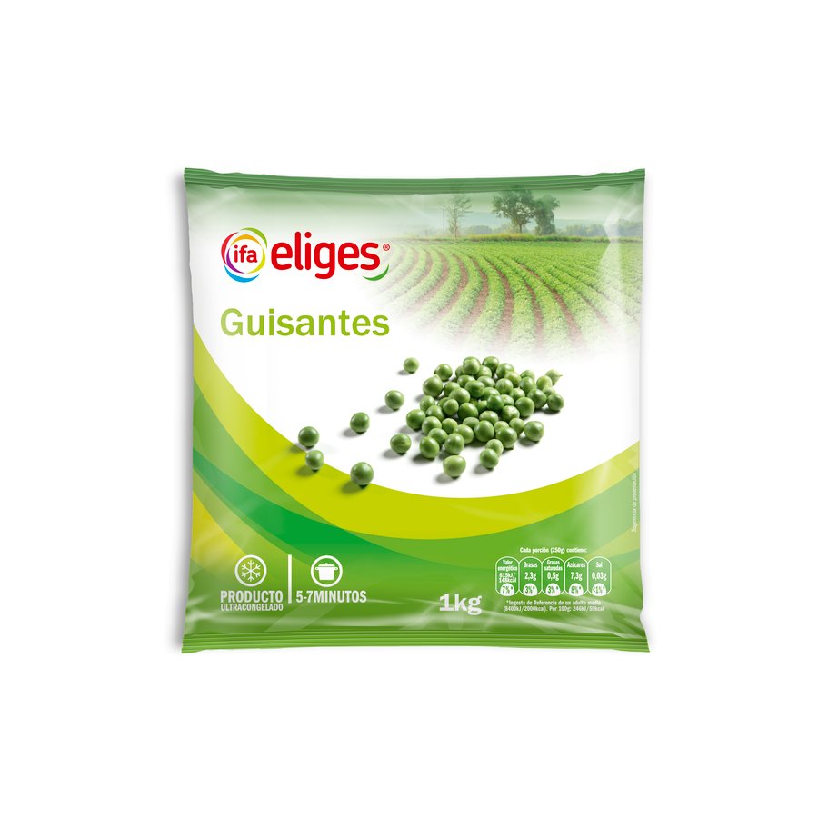 Guisantes finos congelados IFA ELIGES bolsa 1 kg