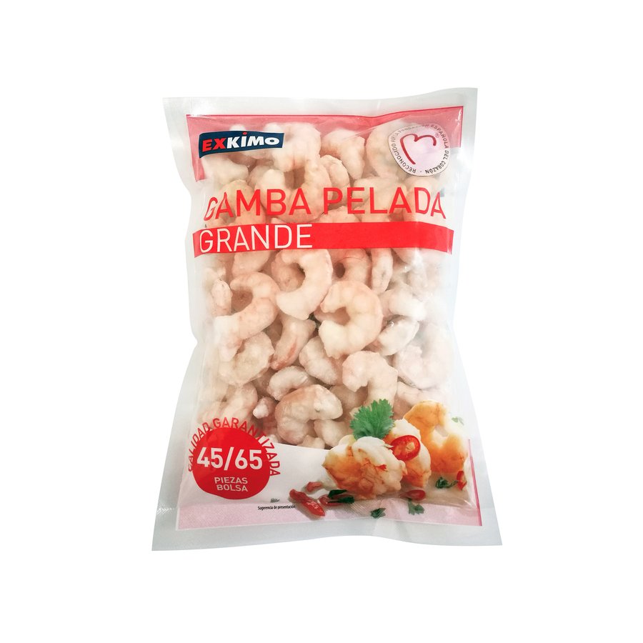 Gamba pelada congelada EXKIMO 45/65 bolsa 360 g pn
