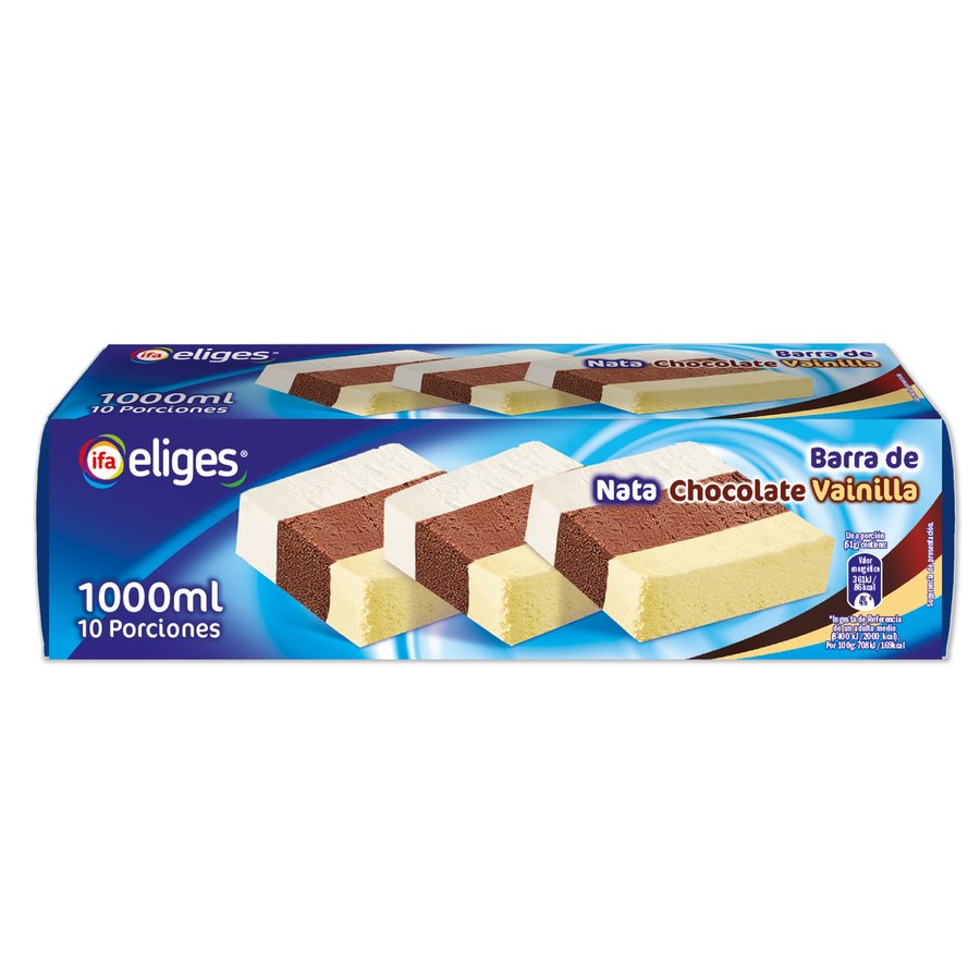 Helado barra nata chocolate vainilla IFA ELIGES 510 g