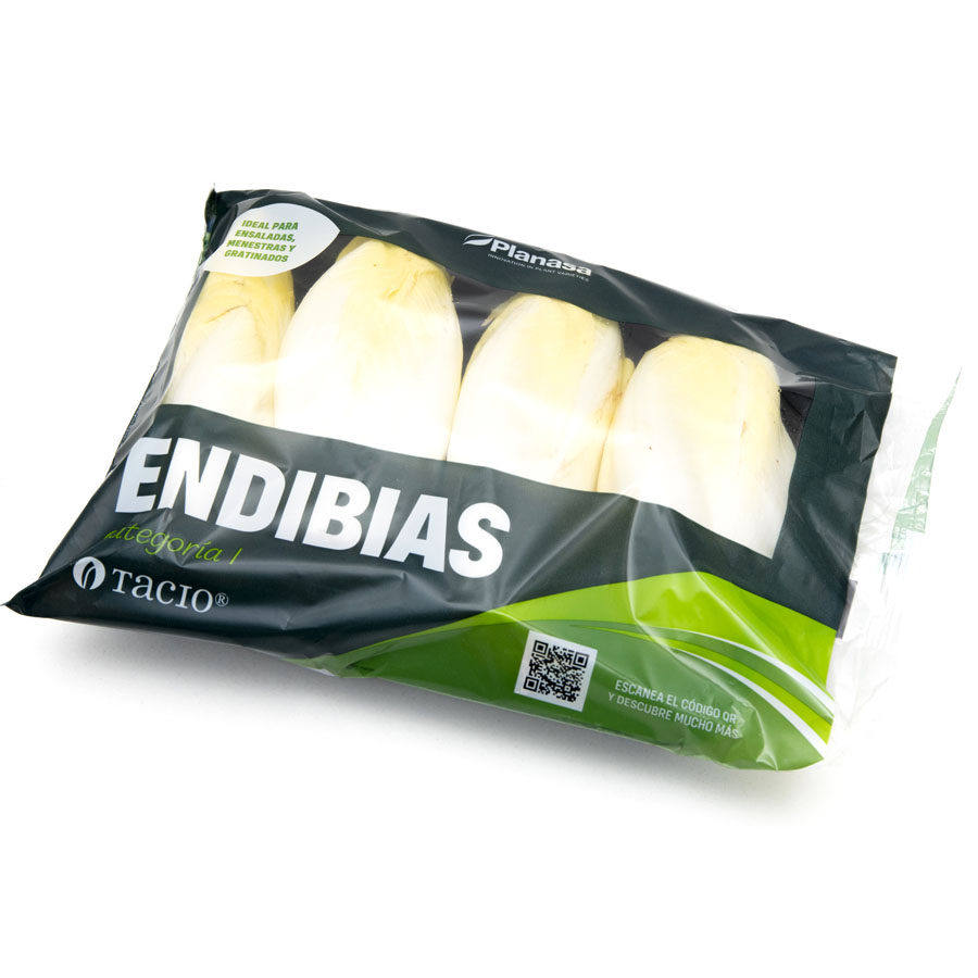 Endibias categoría 1ª 3/4 piezas bandeja 450 g