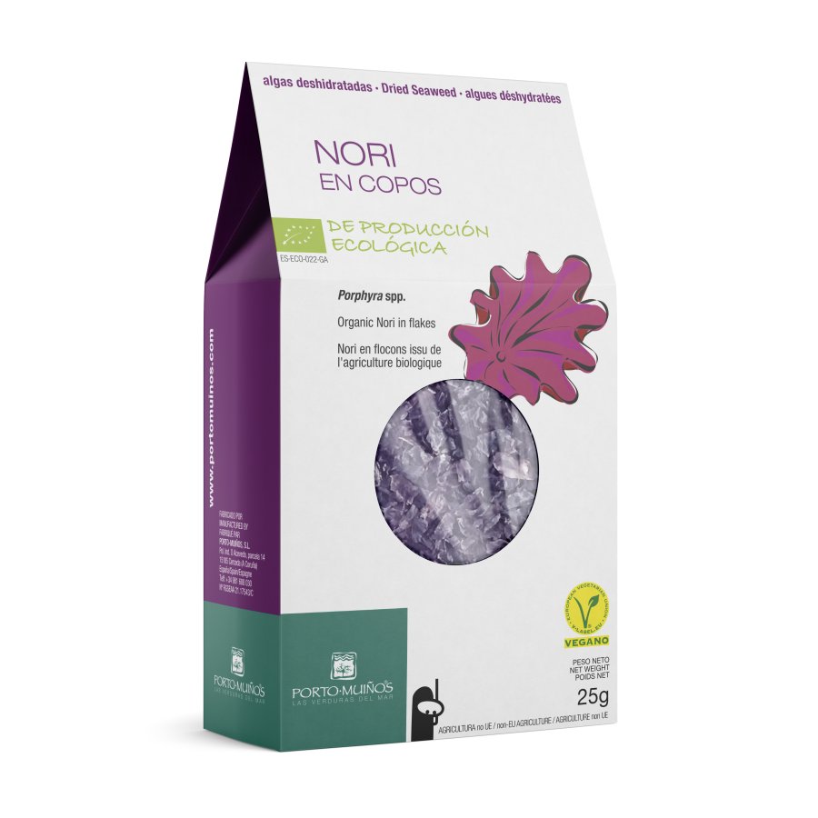 Algas deshidratadas ecológicas NORI en copos 25 g