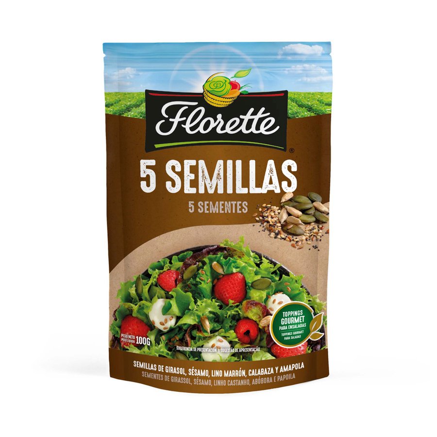 Superalimentos 5 semillas FLORETTE bandeja 100 g