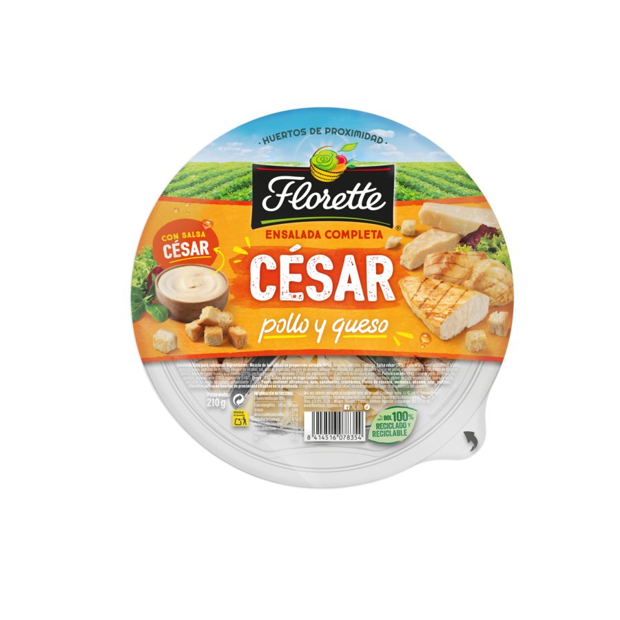 Ensalada completa César FLORETTE barqueta 205 g