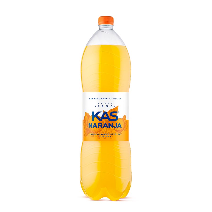 Refresco KAS naranja sin azúcares añadidos botella 2 l