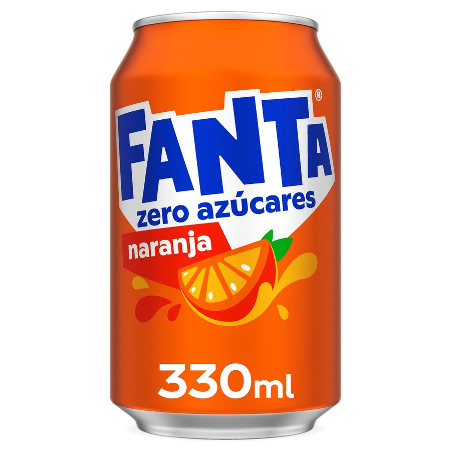 Refresco FANTA naranja zero lata 33 cl