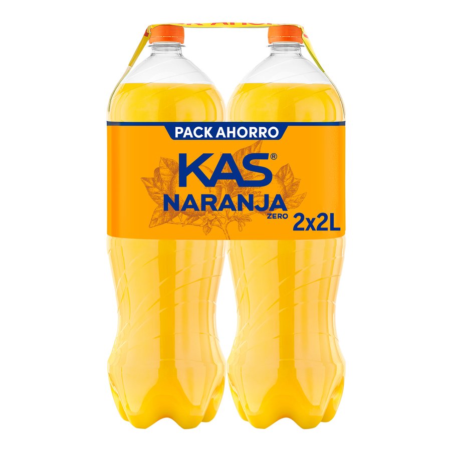 Refresco KAS naranja pet 2 botellas x 2 l