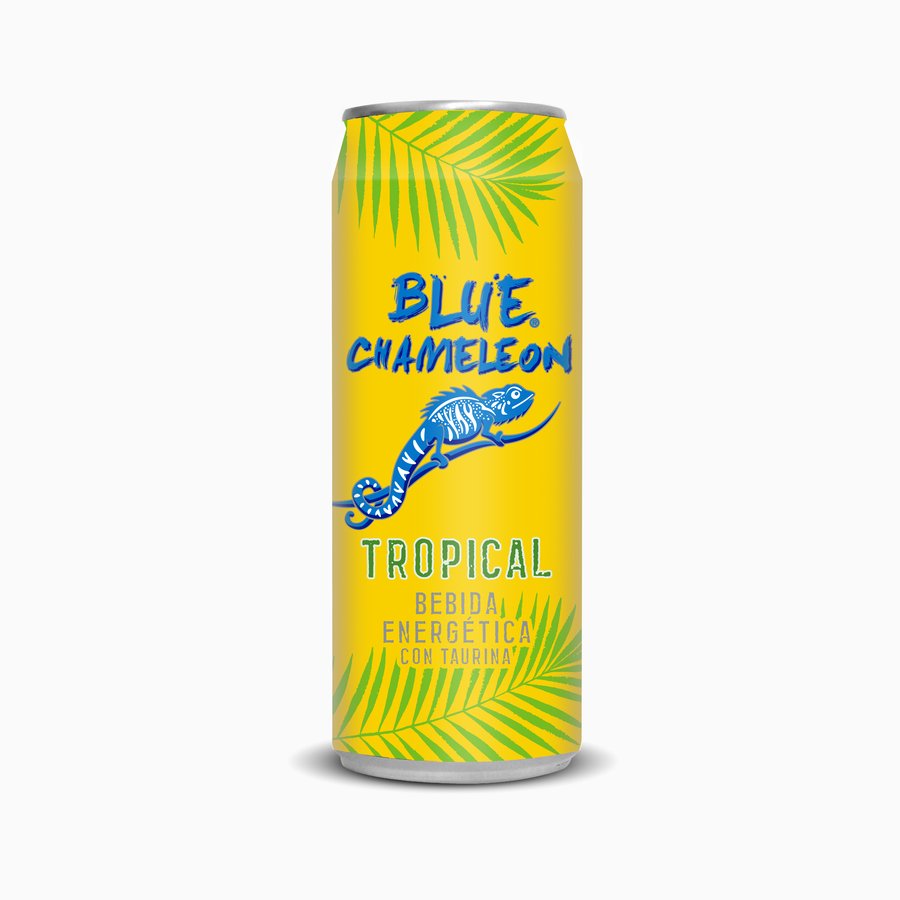 Bebida energética BLUE CHAMELEON tropical 50 cl