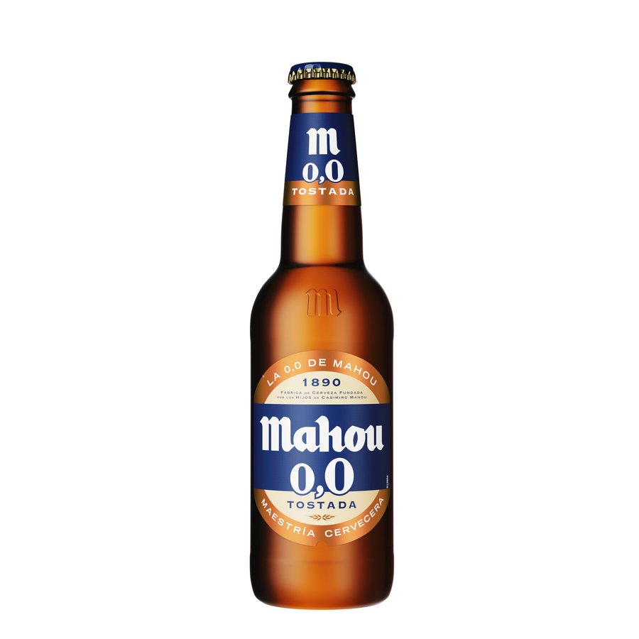 Cerveza MAHOU 0,0 tostada botella 33 cl