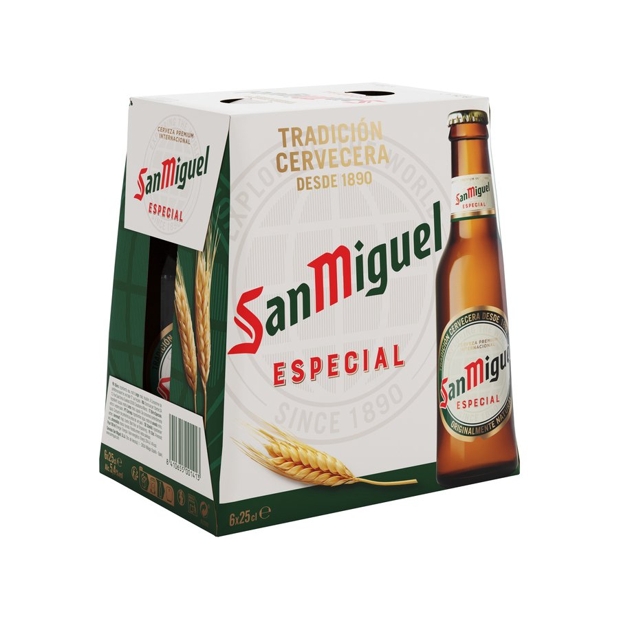 Cerveza SAN MIGUEL pack 6x25 cl