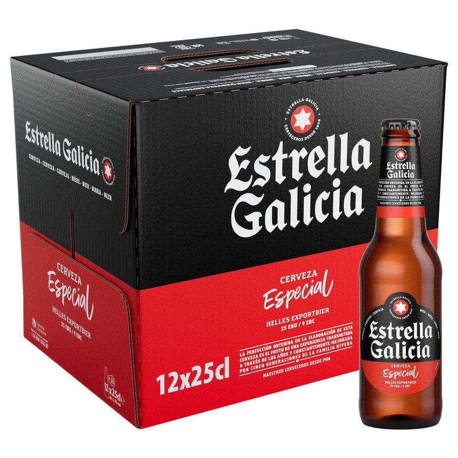 Cerveza ESTRELLA GALICIA botellín pack 12x25 cl