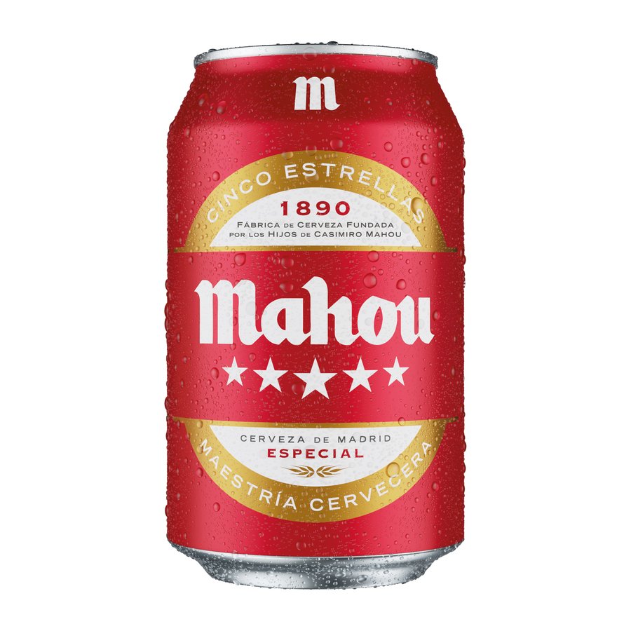 Cerveza MAHOU 5 estrellas lata 33 cl