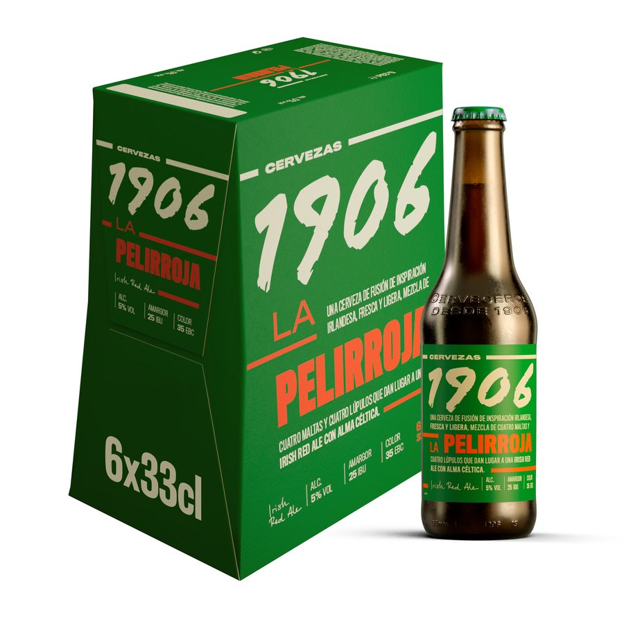 Cerveza ESTRELLA GALICIA 1906 Galician Irish Red Ale botellín 6x33 cl