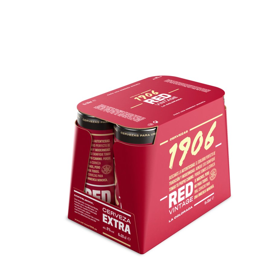 Cerveza ESTRELLA GALICIA 1906 Red Vintage lata 6x33 cl