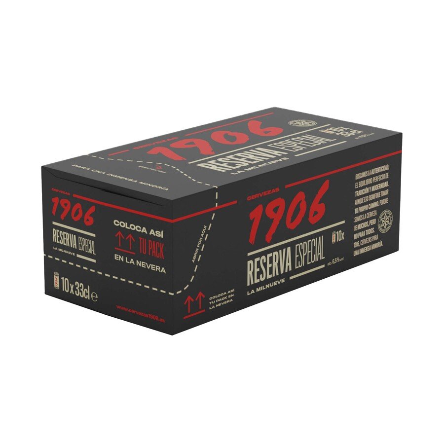 Cerveza ESTRELLA GALICIA 1906 reserva especial frigopack lata 10x33 cl