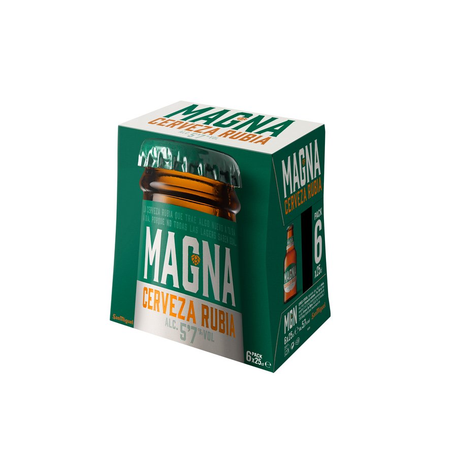 Cerveza SAN MIGUEL Magna pack 6x25 cl