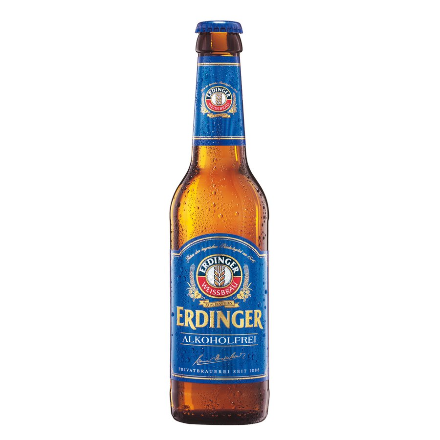 Cerveza alemana sin alcohol ERDINGER ALKOHOLFREI botellín 33 cl