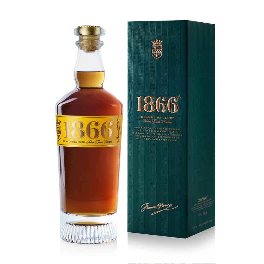 Brandy 1866 gran reserva botella 70 cl.