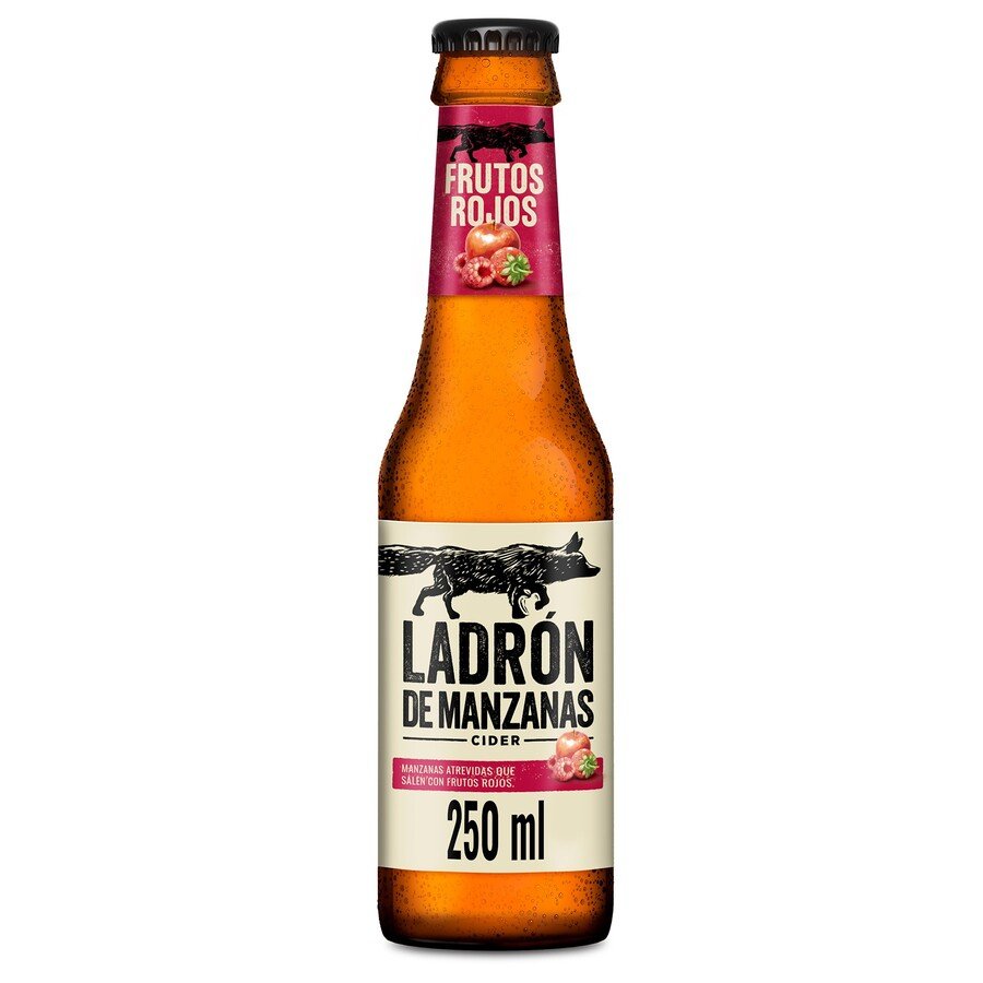 Cider LADRON DE MANZANAS frutos rojos botellín 25 cl