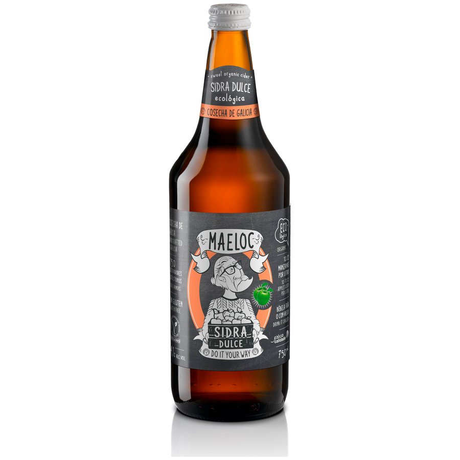 Sidra dulce MAELOC ecológica botella 75 cl