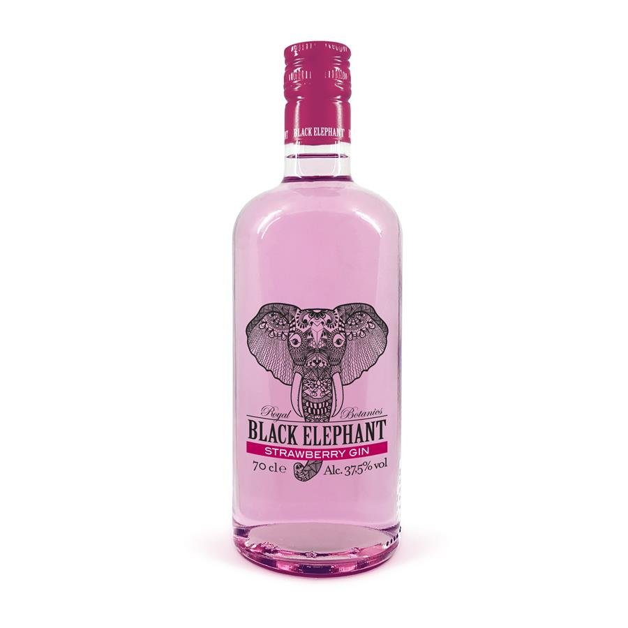Ginebra strawberry BLACK ELEPHANT 70 cl.