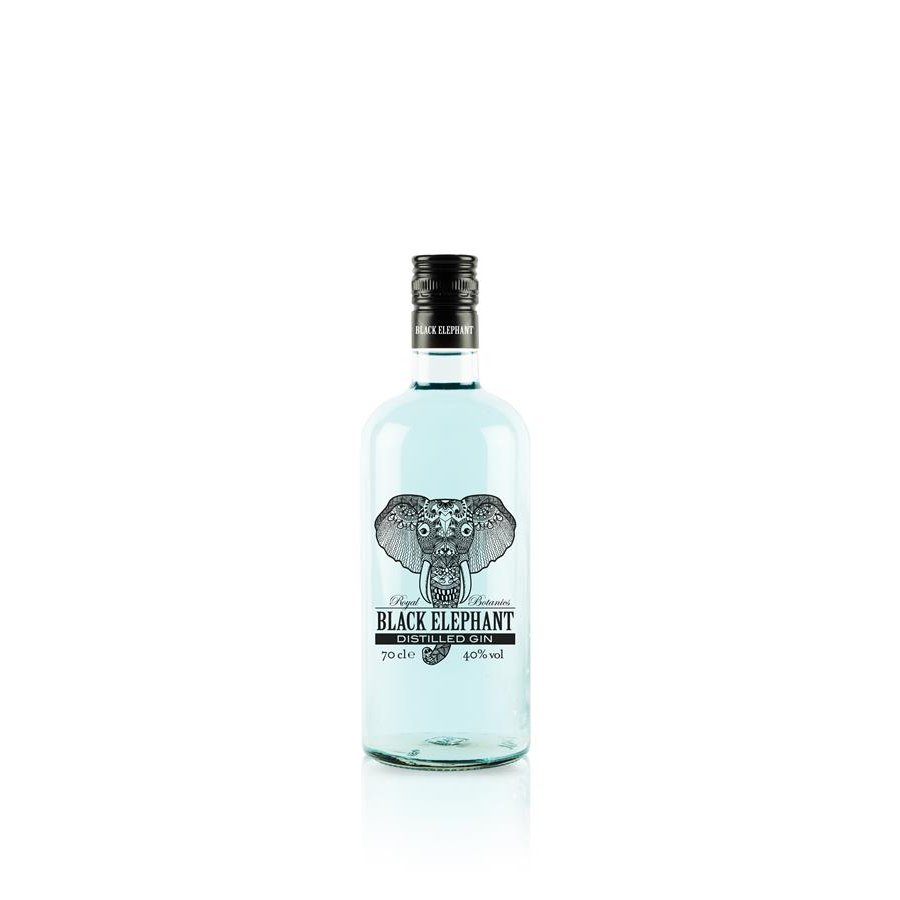 Ginebra distilled BLACK ELEPHANT botella 70 cl.