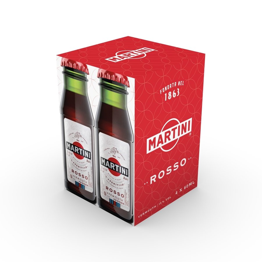 Vermouth MARTINI Rosso botellín pack 4x6cl.