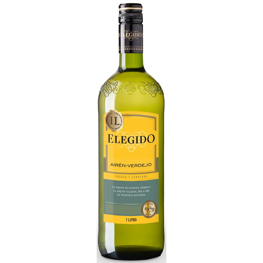 Vino ELEGIDO Airen-Verdejo blanco botella 1 l