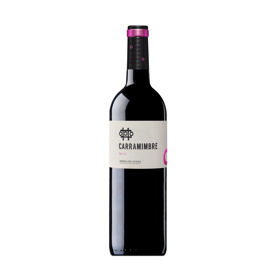 Vino D.O. Ribera del Duero tinto CARRAMIMBRE roble botella 75 cl.