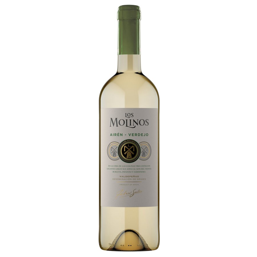 Vino Valdepeñas LOS MOLINOS blanco botella 75 cl
