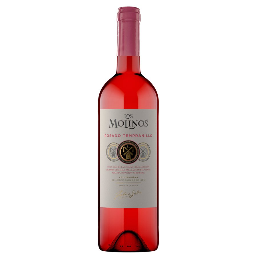 Vino Valdepeñas LOS MOLINOS rosado botella 75 cl.