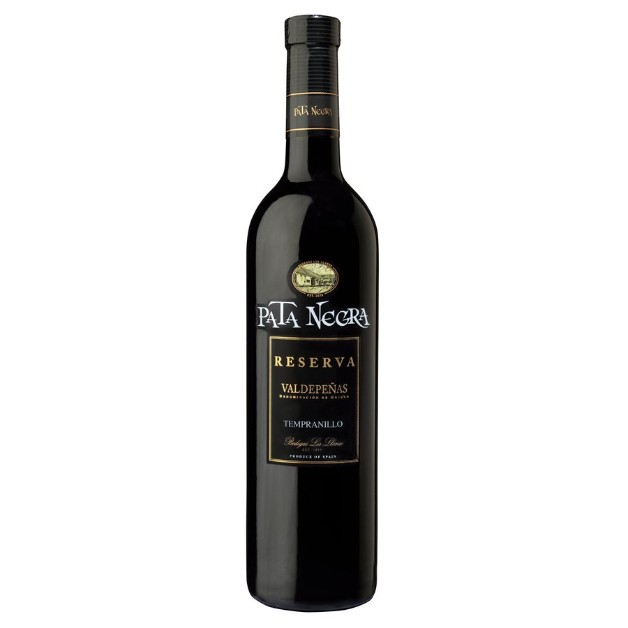 Vino Valdepeñas reserva PATA NEGRA botella 75 cl