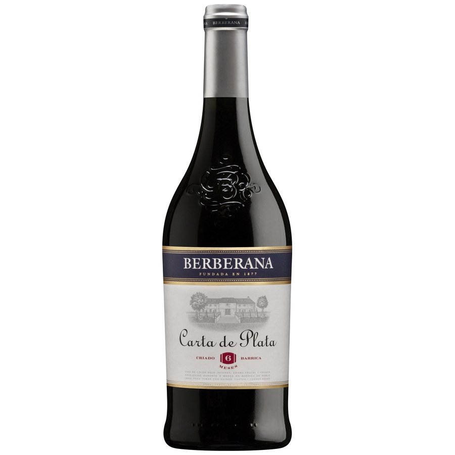 Vino BERBERANA Carta de Plata tinto botella 75 cl.