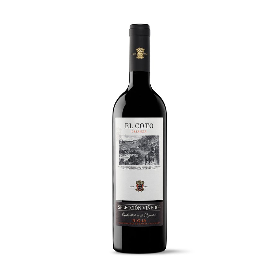 Vino D.O.Rioja tinto crianza EL COTO selección viñedos botella 75 cl